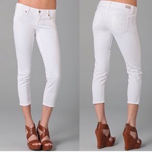 Paige white cropped jeans